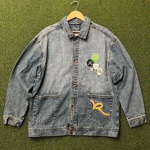 Vintage‎ Y2K Rocawear Embroidered Denim Button Down Chore Jacket